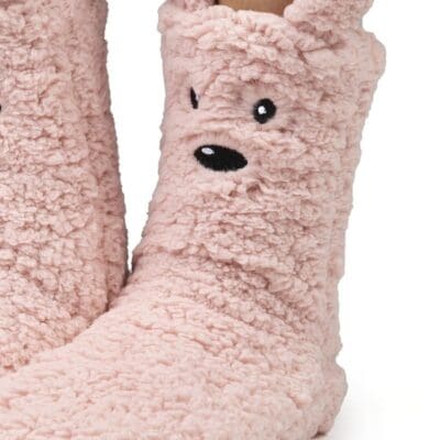 COZY SOLE - Blush Rose Animal Sock