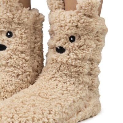 COZY SOLE - Capuccino Animal Sock